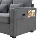 104\\\" 4-Seater Modern Linen Fabric Sofa