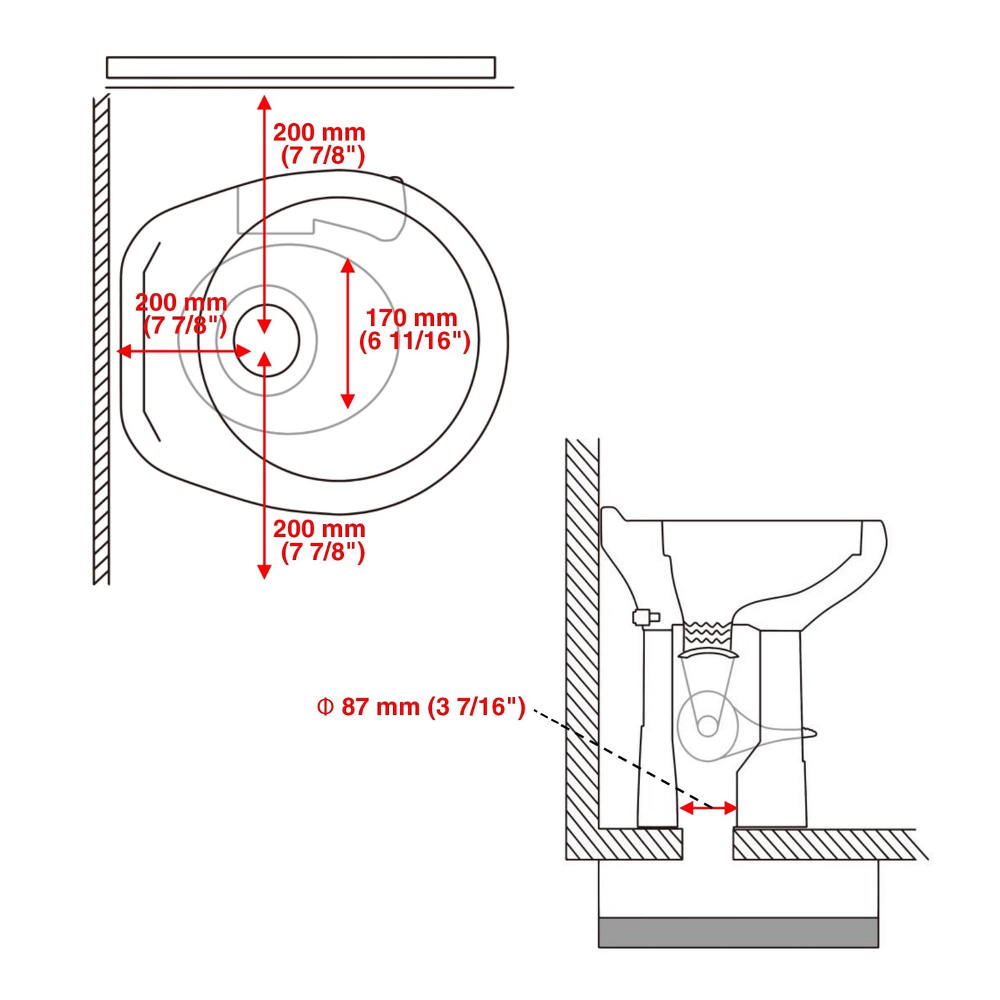 Gravity Flush Toilet