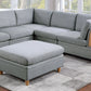 6pc Modular Sofa Set Light Grey