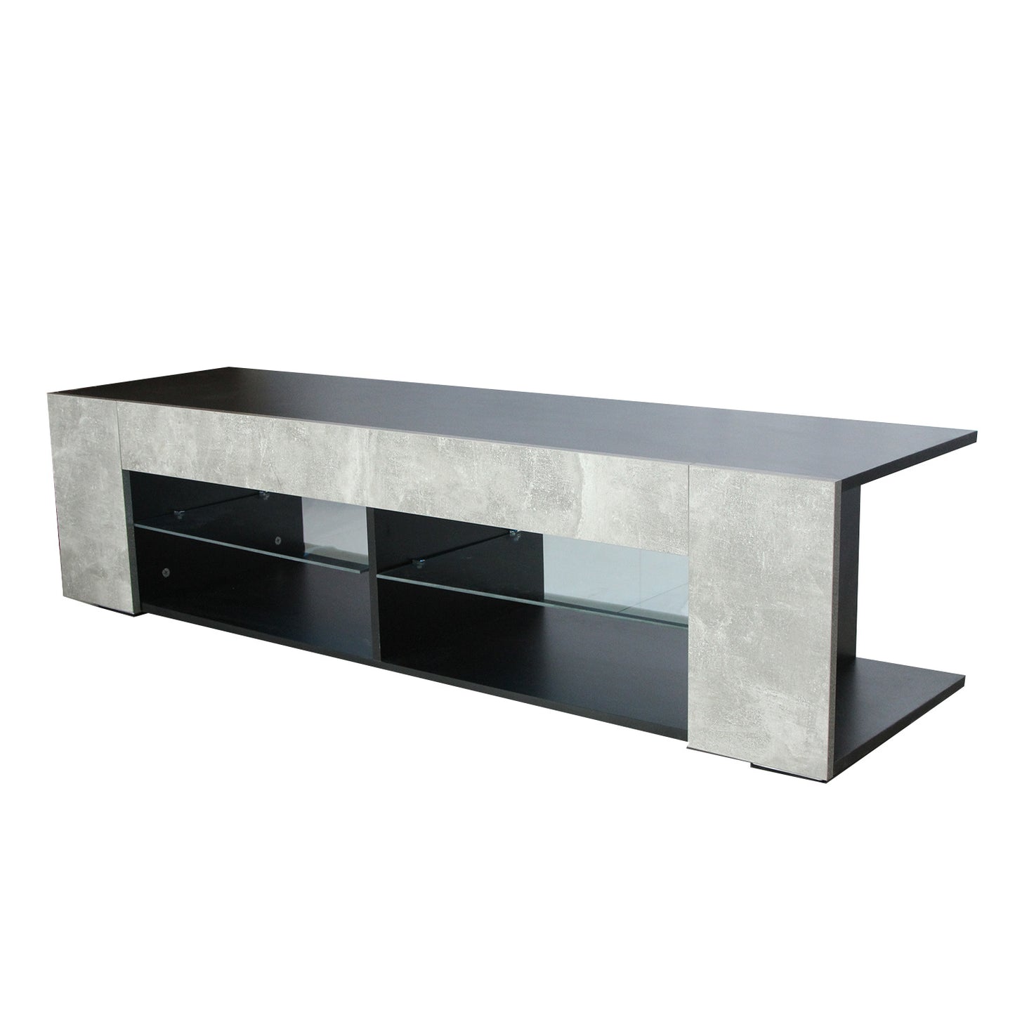 Low Profile Black+Stone  Entertainment Center with LED 60"