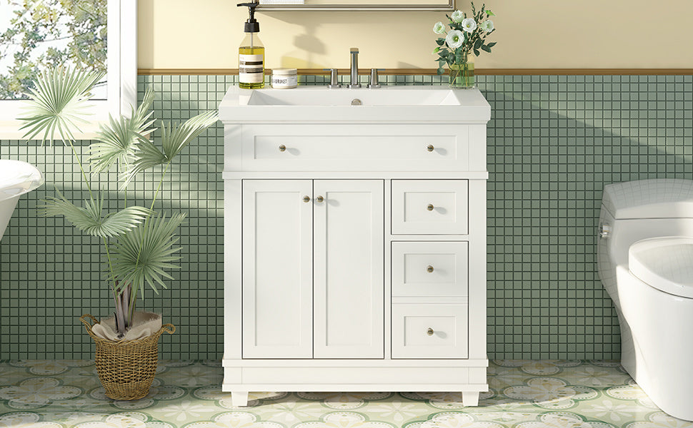 30" Bathroom Vanity White