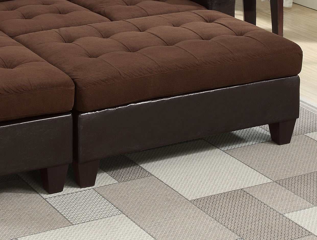 Chocolate Plush Microfiber Sofa