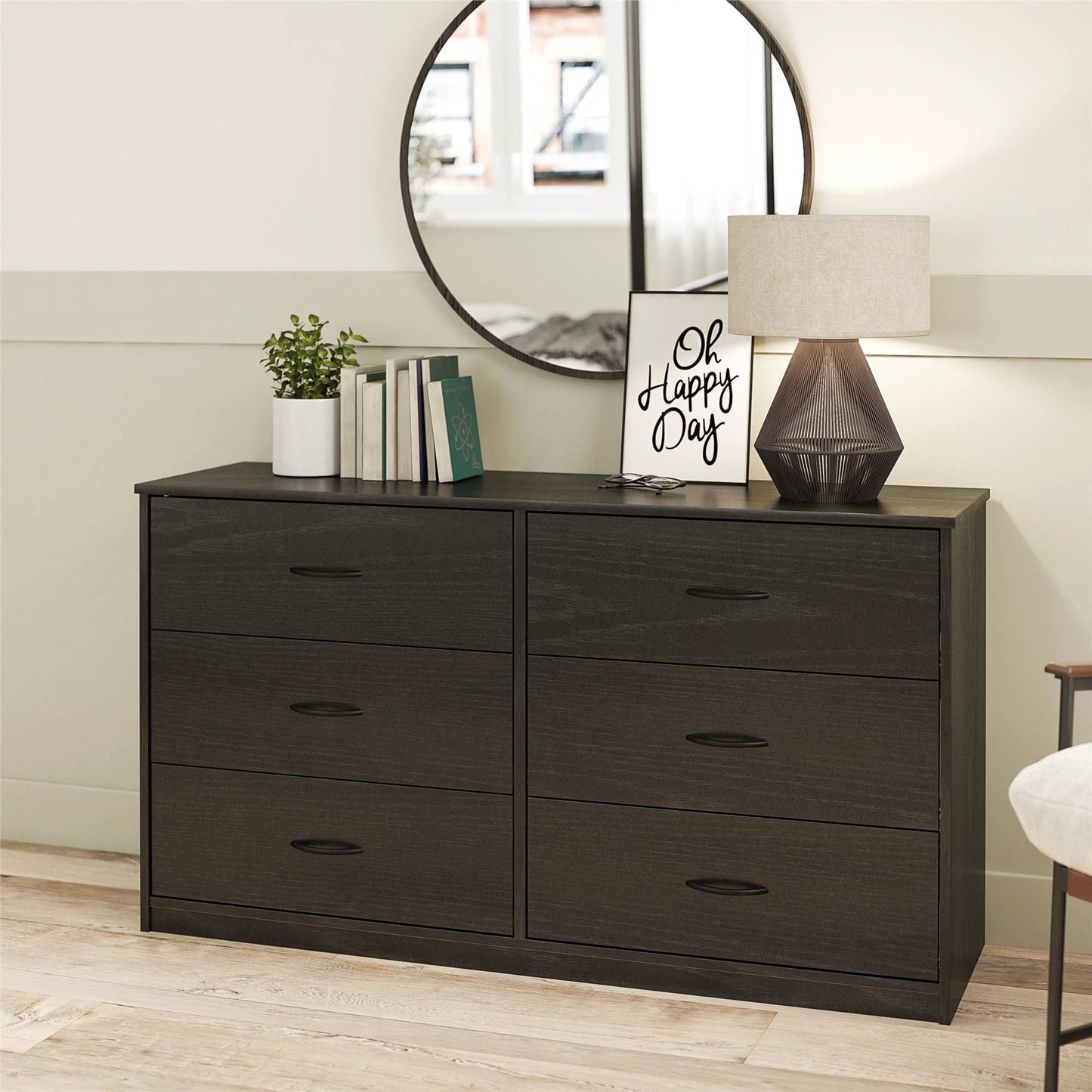 Dark Walnut Antique Oak Dresser