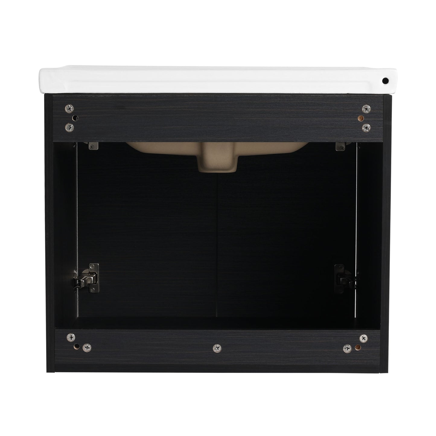 24" Black floating vanity