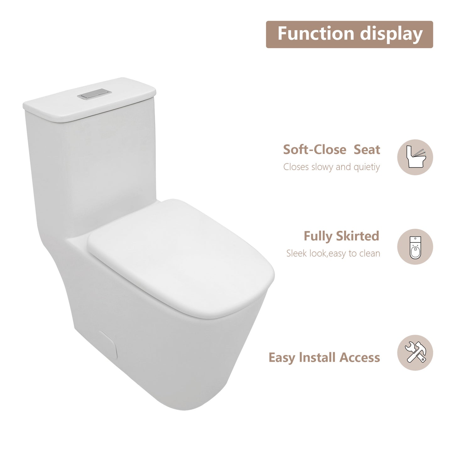 Dual Flush with Soft Close Seat Toilet