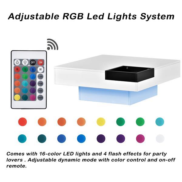 Minimalist Square Coffee Table LED