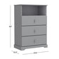 3-Drawer Kids Dresser with Storage Shelf