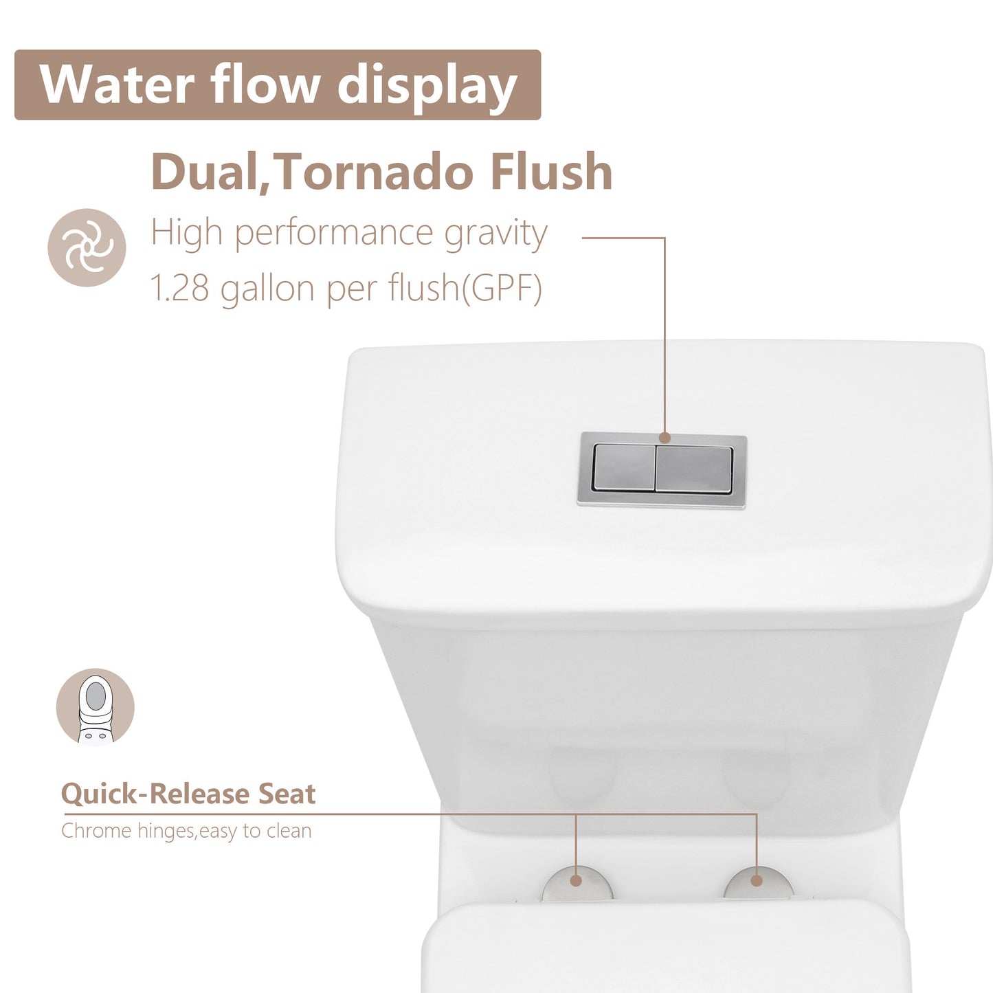 Dual Flush with Soft Close Seat Toilet