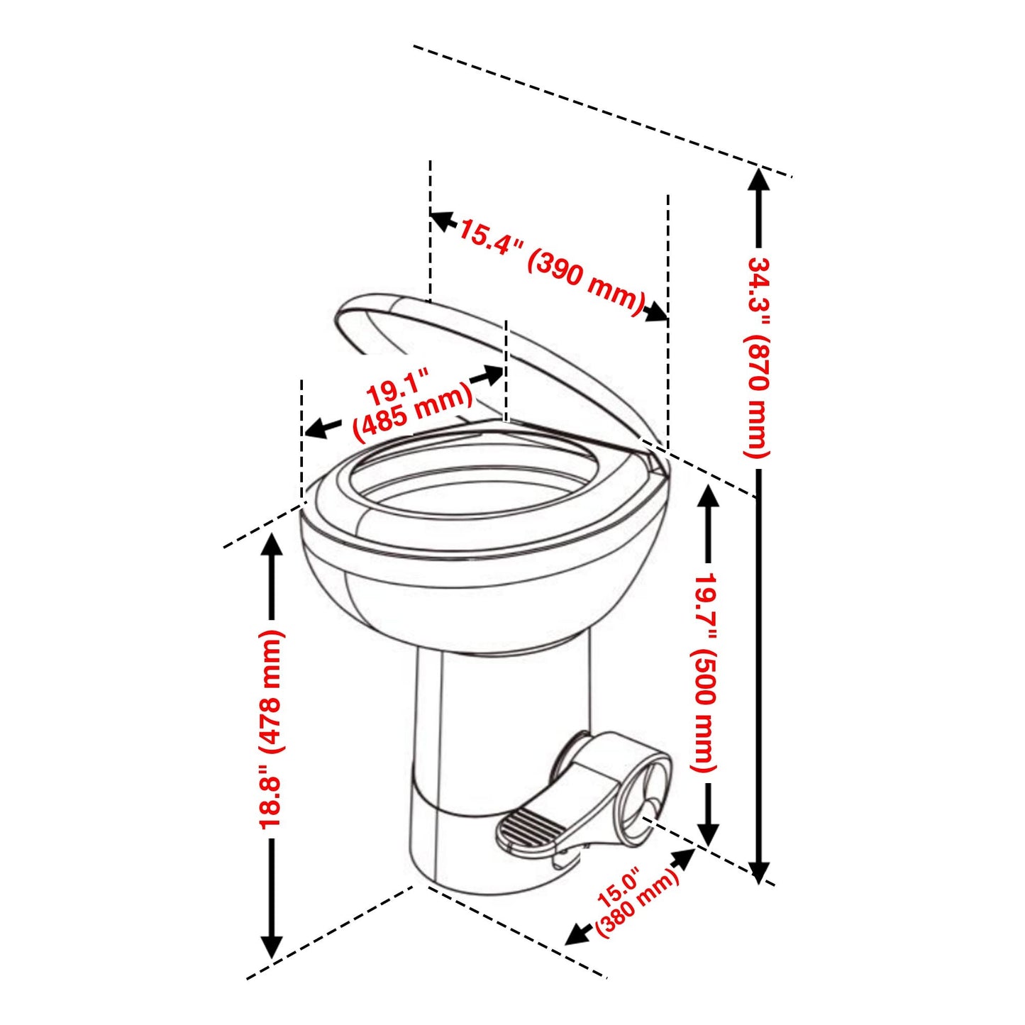 Gravity Flush Toilet