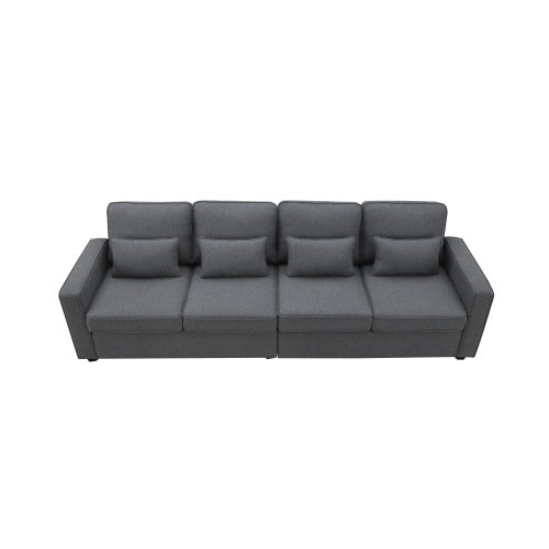 104\\\" 4-Seater Modern Linen Fabric Sofa