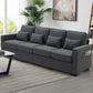 104\\\" 4-Seater Modern Linen Fabric Sofa