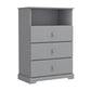 3-Drawer Kids Dresser with Storage Shelf