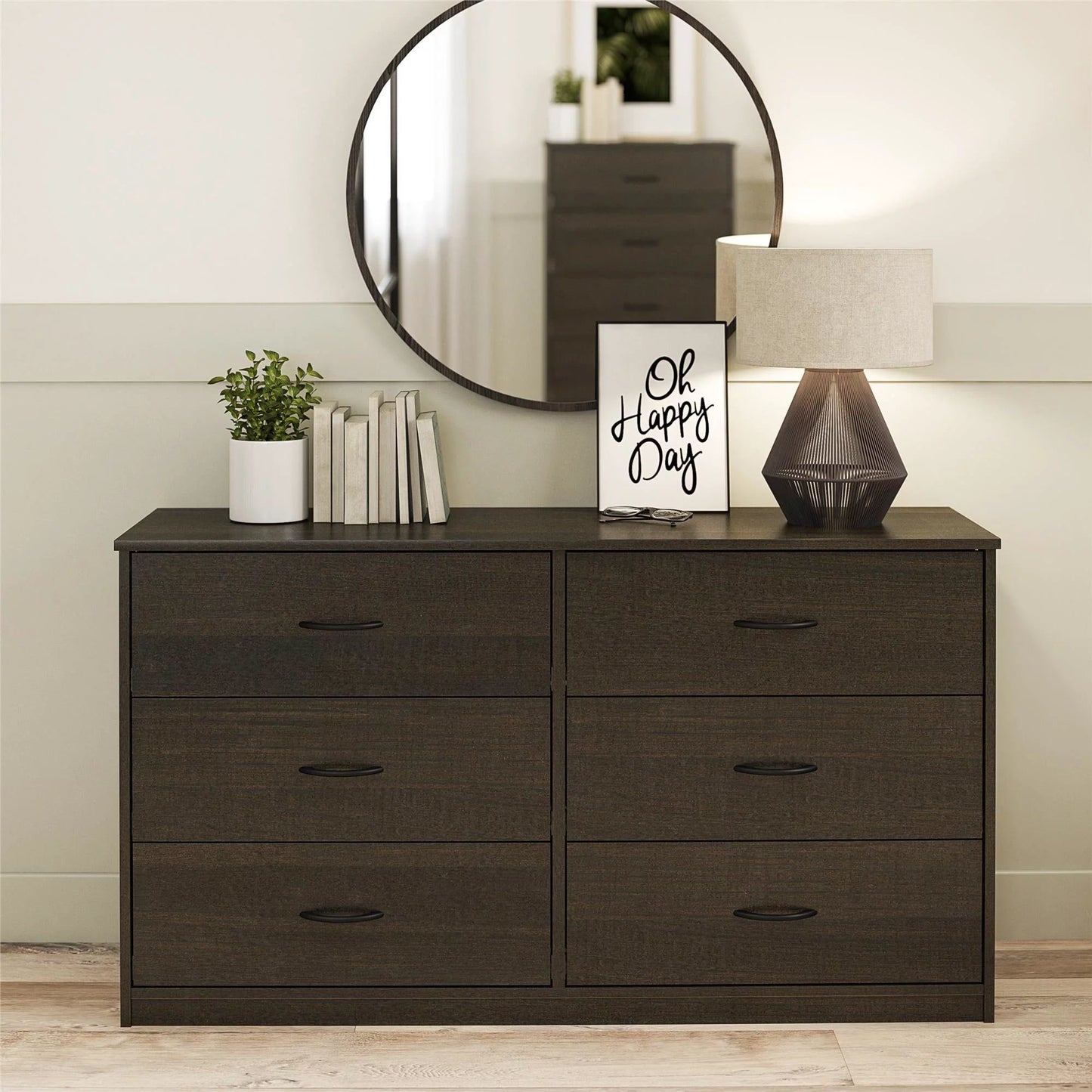 Dark Walnut Antique Oak Dresser