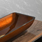 Handmade Glass Vessel Sink  with gold Faucet