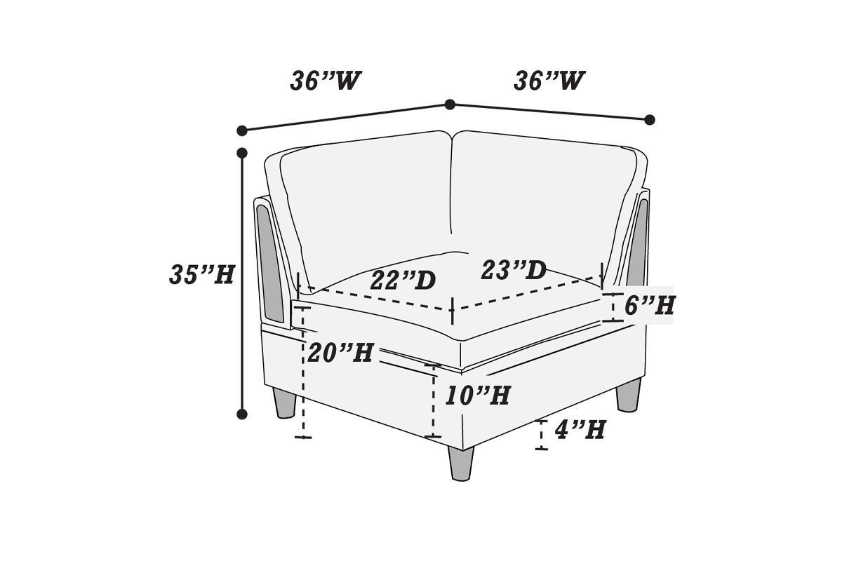 6pc Modular Sofa Set Light Grey