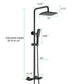 Constant Temperature wall Mounted Black Shower Head