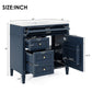 36'' Royal Blue Vanity with Medicine Cabinet