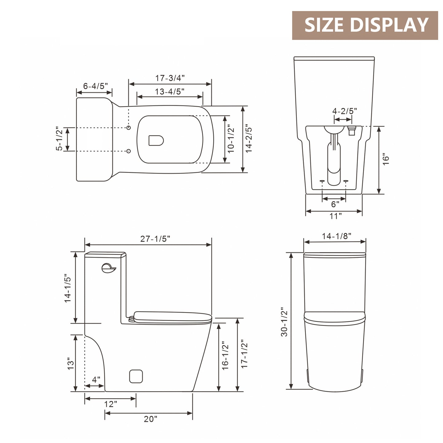 Dual Flush with Soft Close Seat Toilet