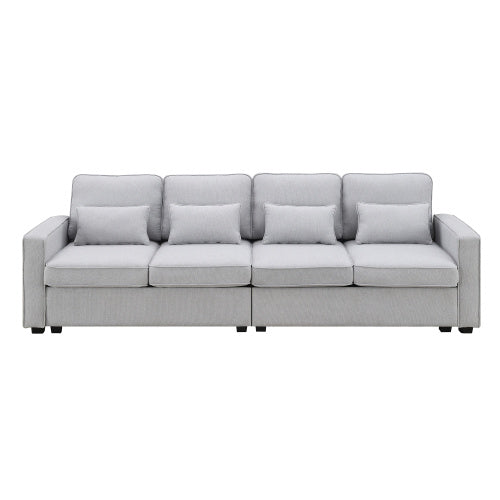 104\\\" 4-Seater Modern Linen Fabric Sofa