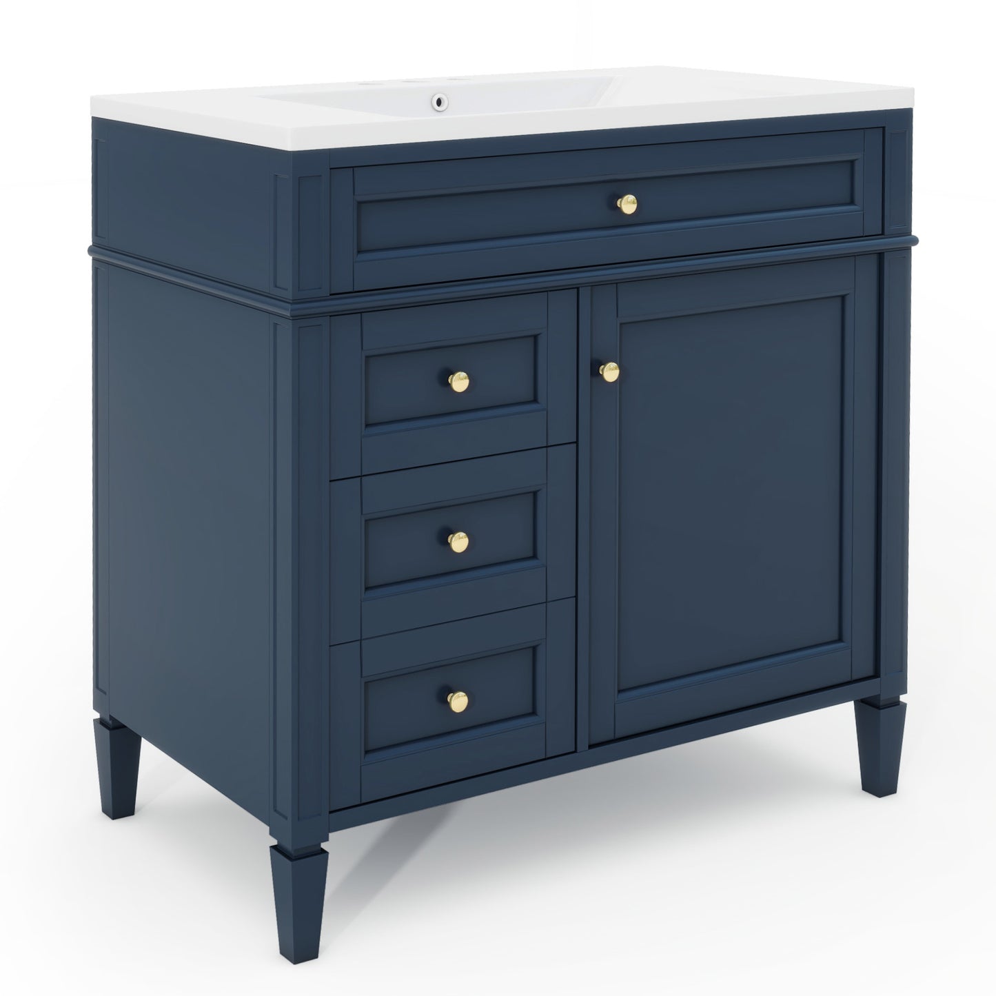 36'' Royal Blue Vanity with Medicine Cabinet