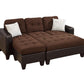 Chocolate Plush Microfiber Sofa