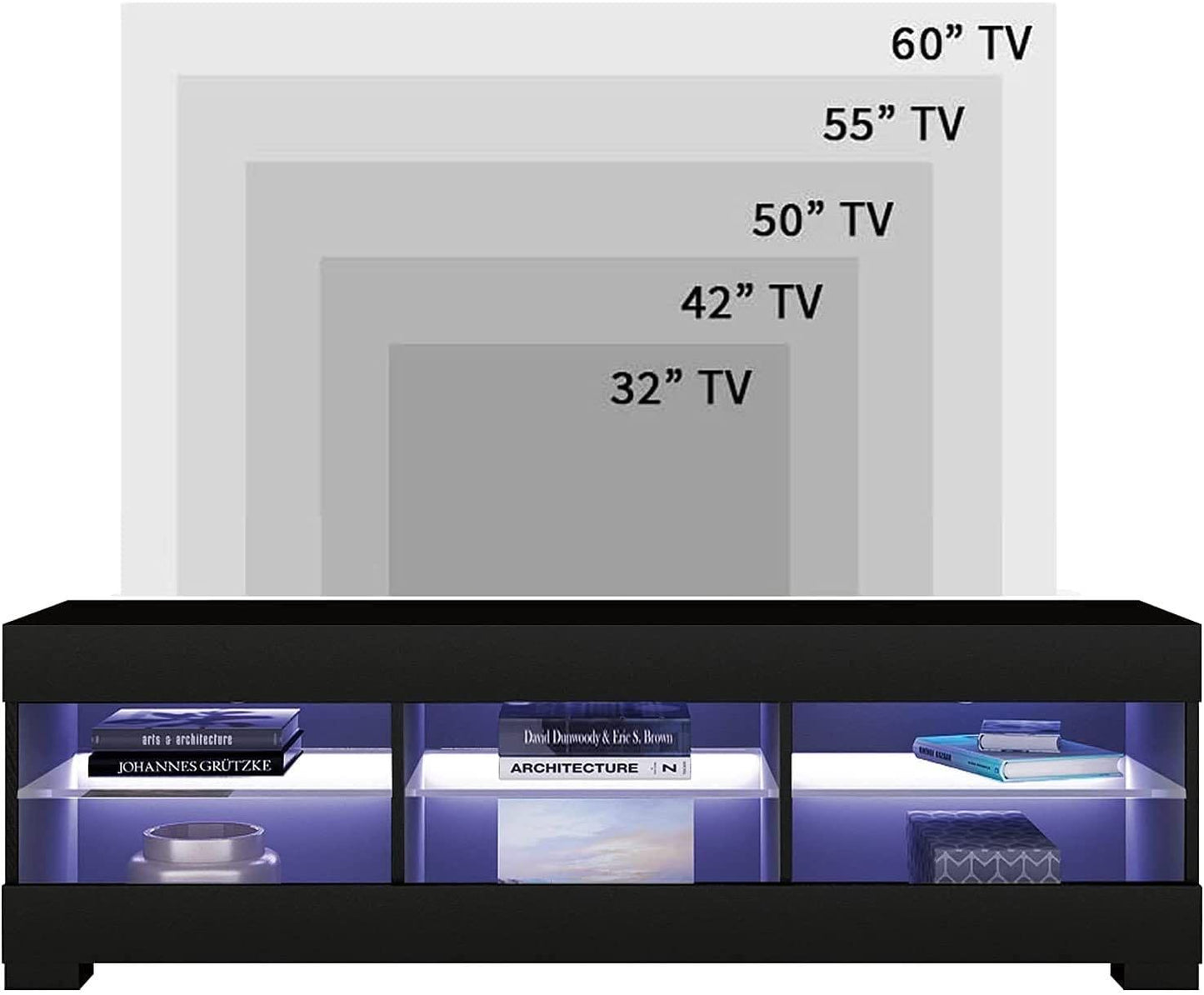 LED TV Stand  Up to 60" High Gloss Entertainment Center