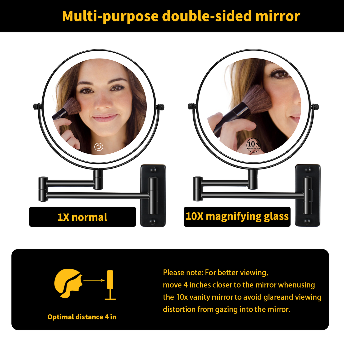 8 Inch Wall-Mounted Mirror