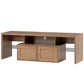 TV Stand Adjustable 2 clear wave laminates; LED