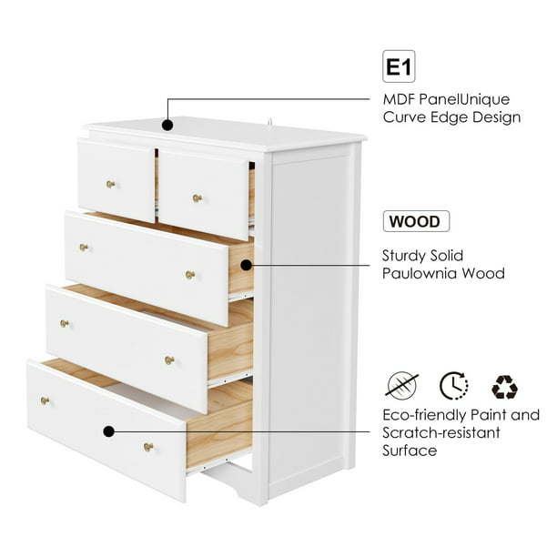 Modern Dresser of 5 Drawers