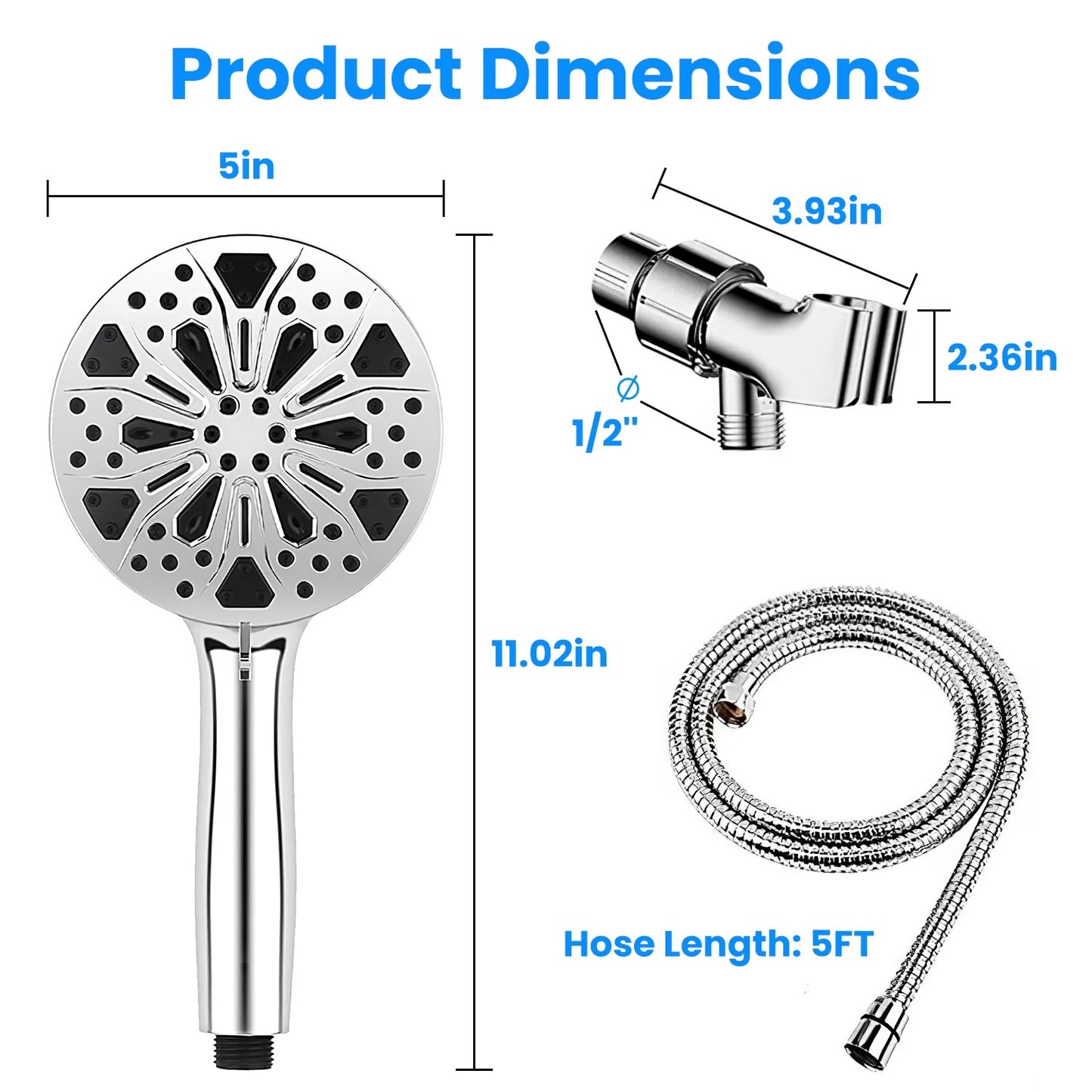 Handheld FILTERED High Pressure Shower Head