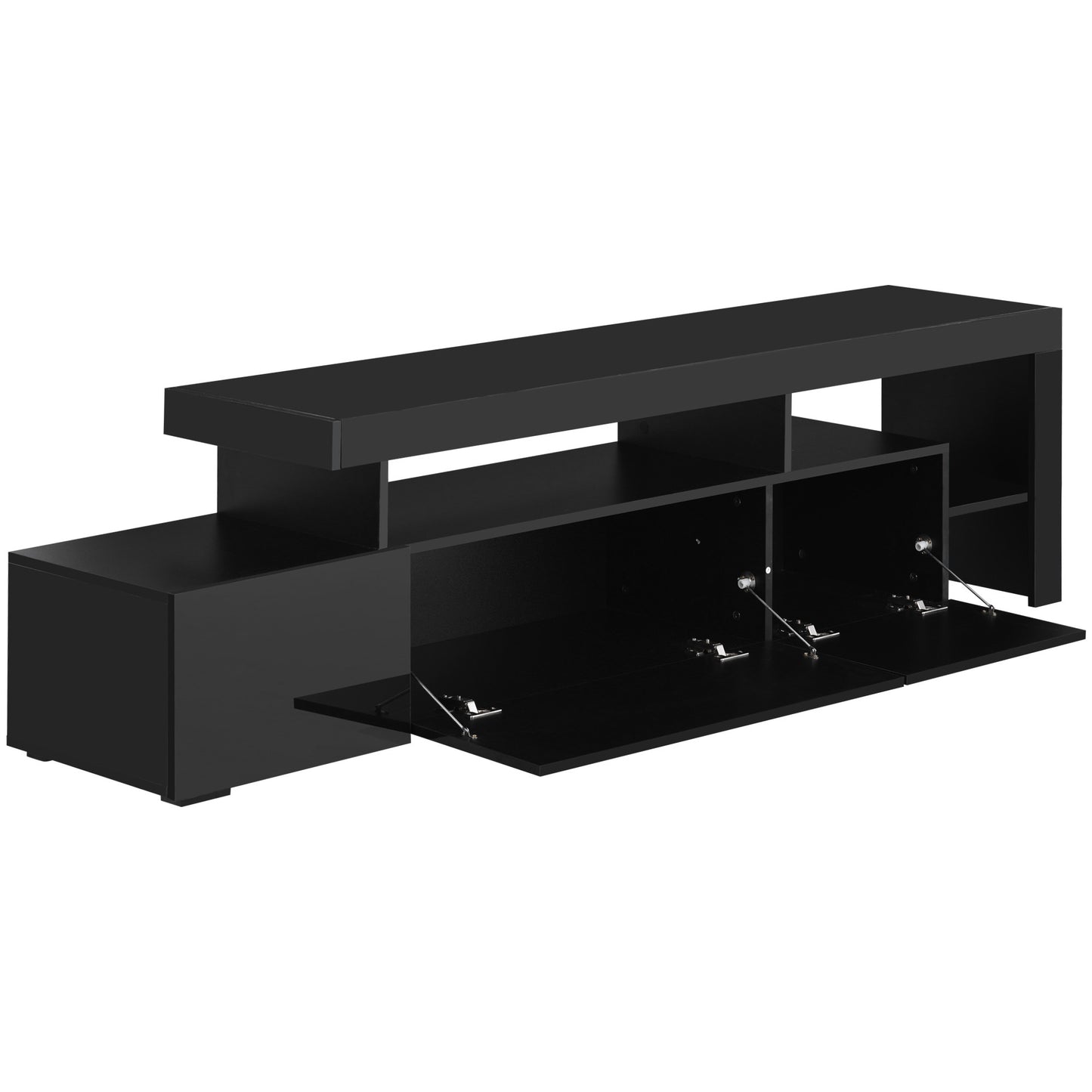 LED UV High Gloss Surface DVD Shelf, Up to 70 inch TV