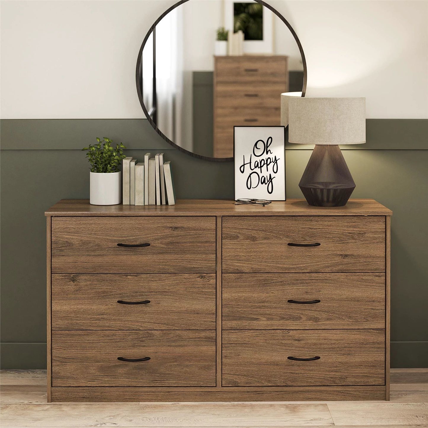 Dark Walnut Antique Oak Dresser