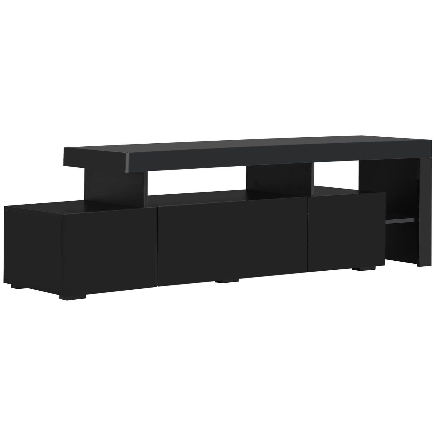 LED UV High Gloss Surface DVD Shelf, Up to 70 inch TV