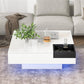 Minimalist Square Coffee Table LED