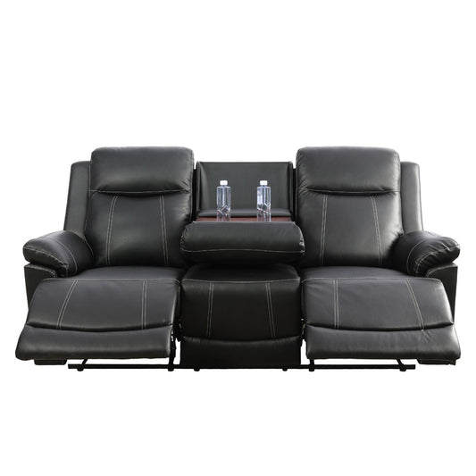 modern faux leather 3 seater sofa