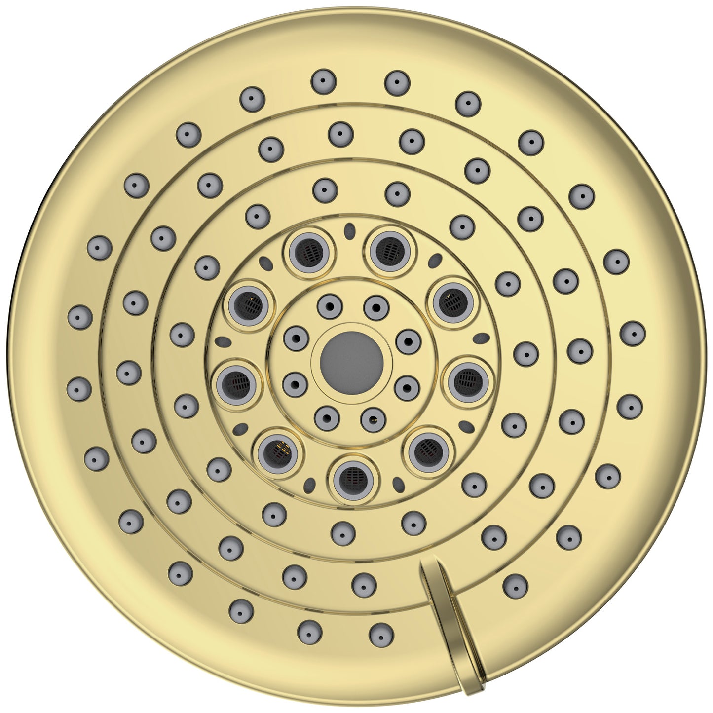 6 Spray Settings High Pressure Shower Head Gold