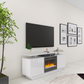 Modern White Electric Fireplace TV Stand