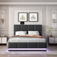 Black Bed Frame With LED and storage