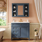 36'' Royal Blue Vanity with Medicine Cabinet