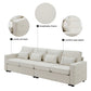 104\\\" 4-Seater Modern Linen Fabric Sofa