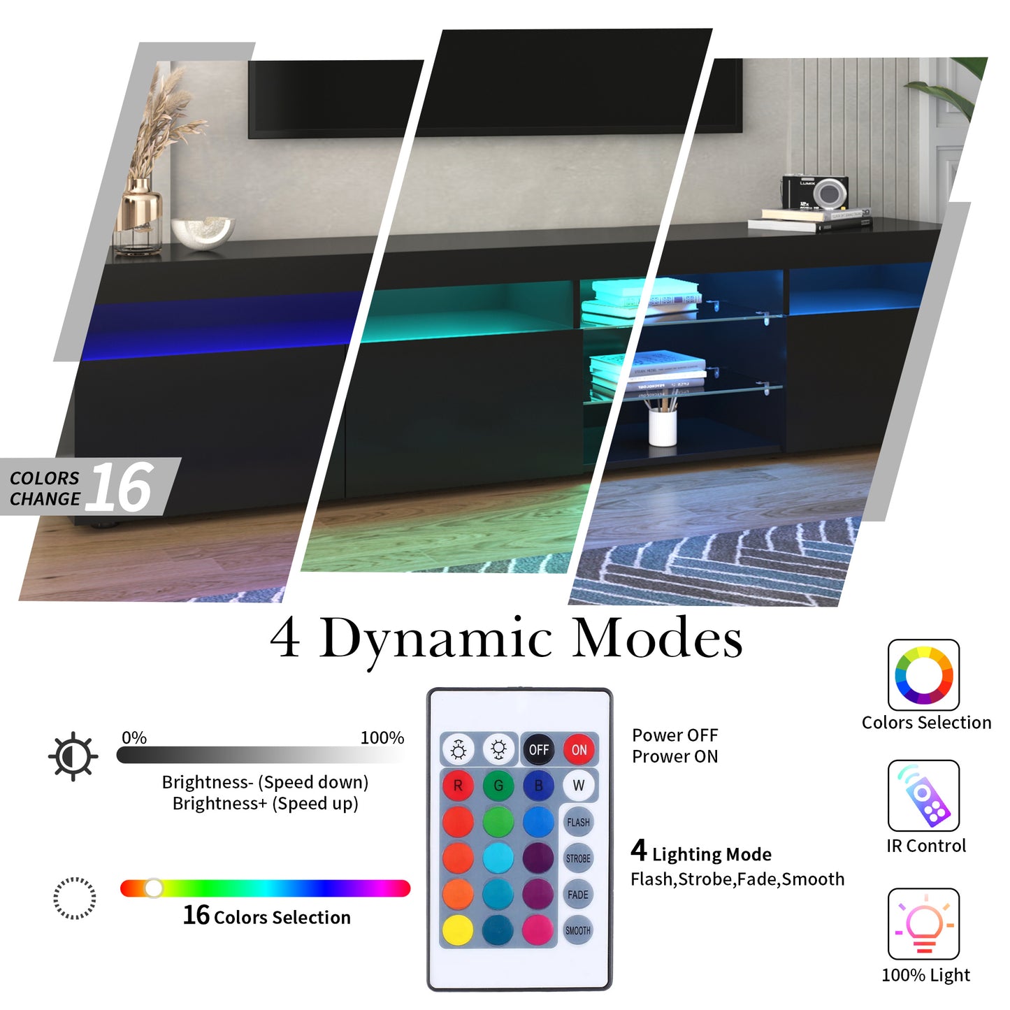 LED Modern Design TV Stands for TVs up to 80''