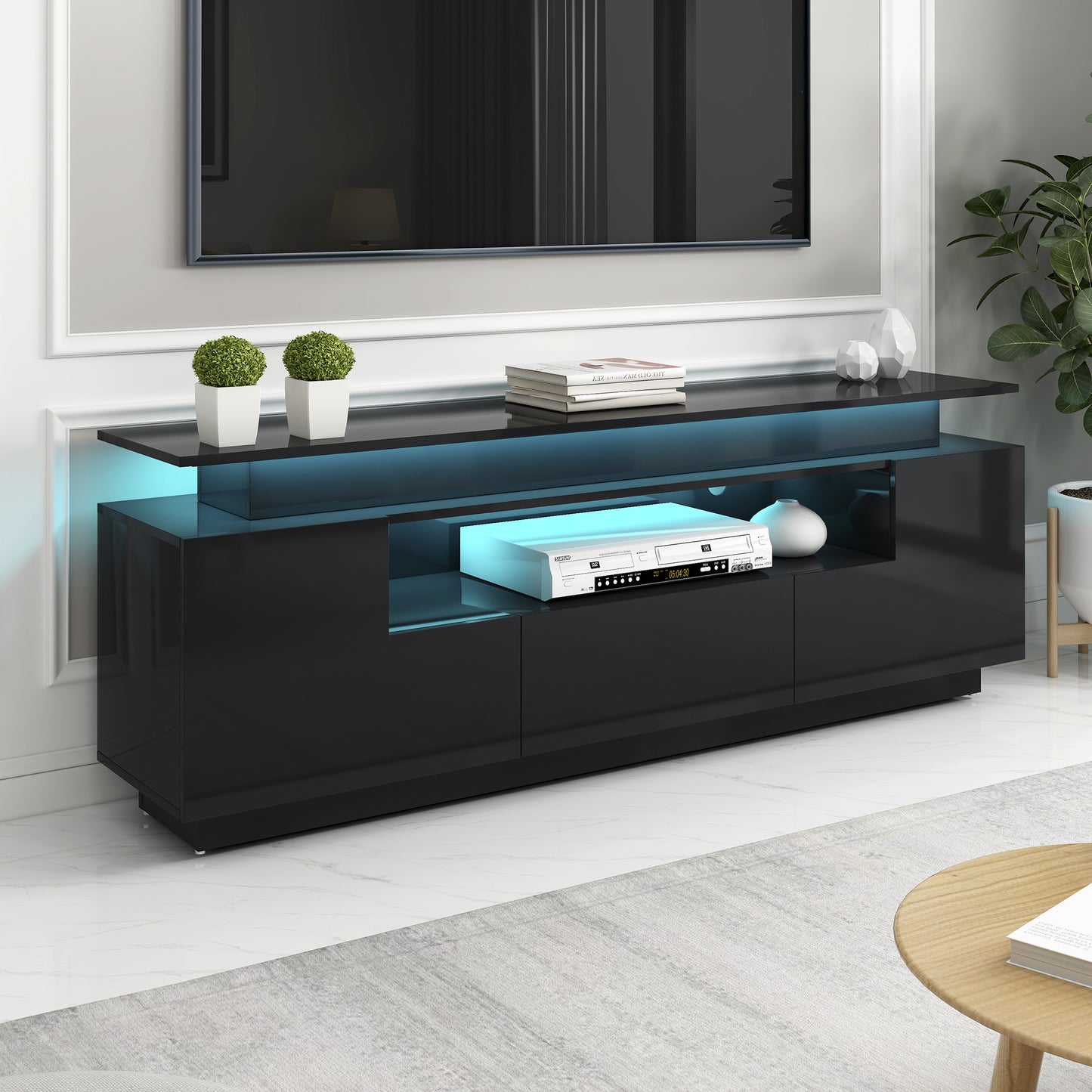 Modern, Stylish Functional LED, TV stand  up to 75\"