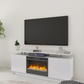 Modern White Electric Fireplace TV Stand