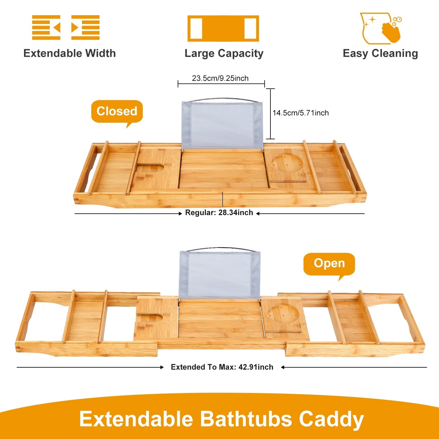 Caddy Bamboo Bath Tray