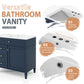 36'' Royal Blue Vanity with Medicine Cabinet