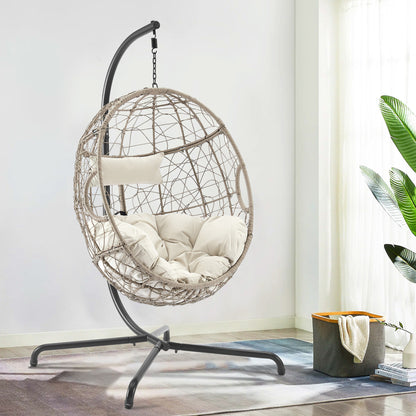 Patio Wicker Swing Egg Chair