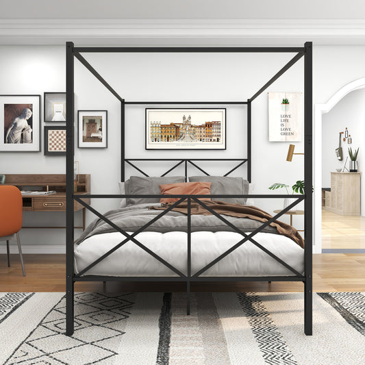 Metal Canopy Bed Frame