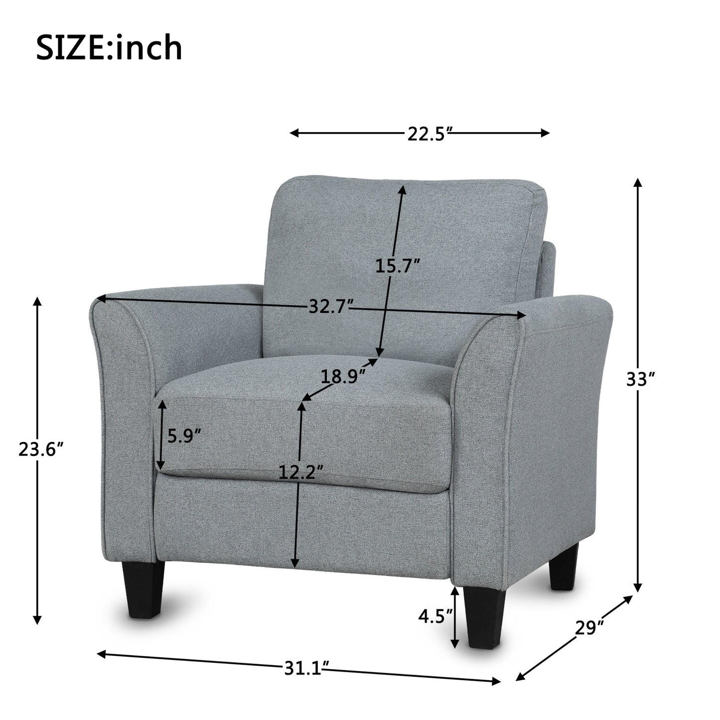 Armrest Single Sofa