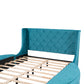 Queen Velvet Bed 1 Big Drawer; 2 Side Storage Stool