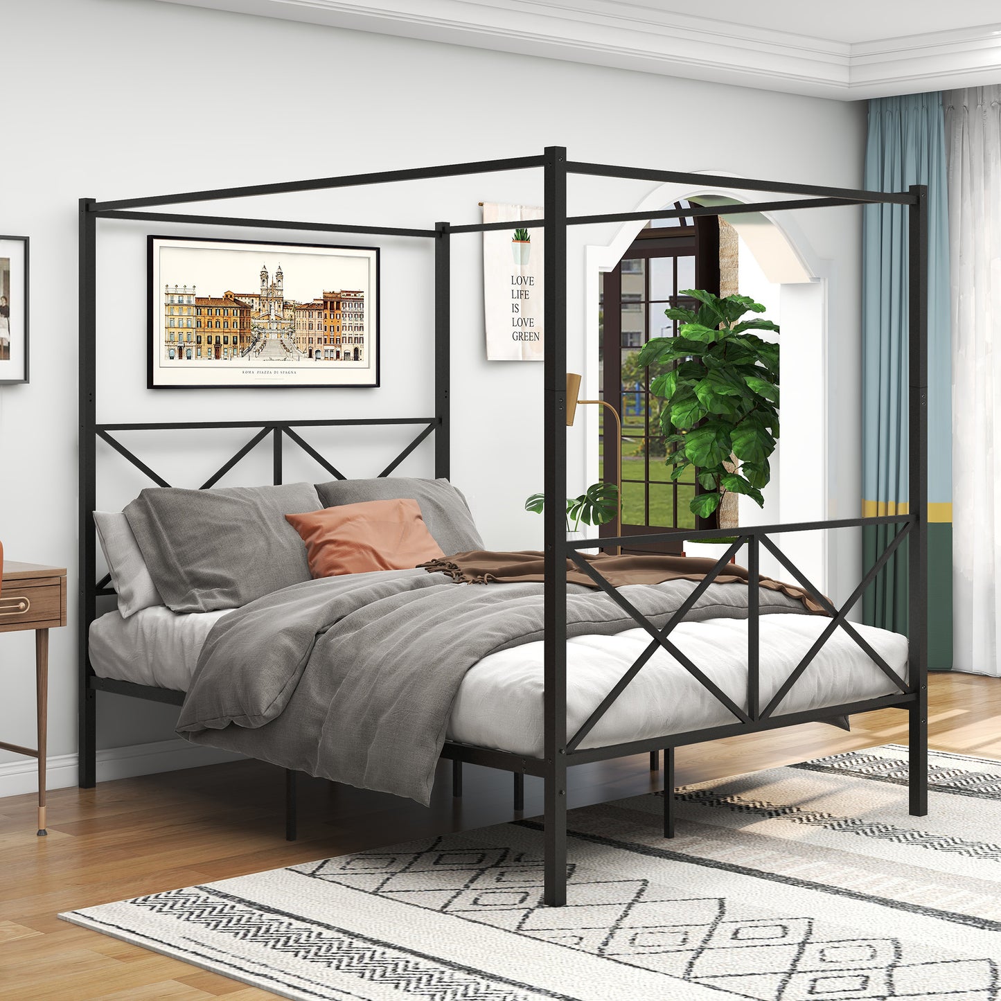 Metal Canopy Bed Frame